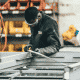 Man measuring custom product