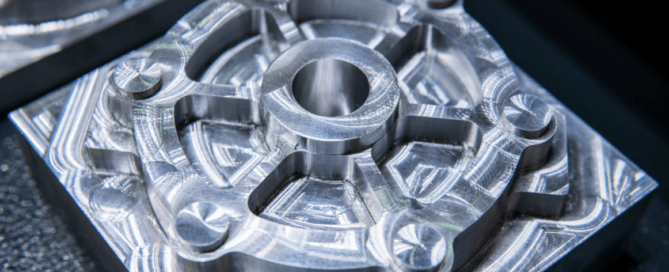 Custom metal part manufactured in CNC milling machine