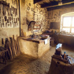 Traditional smithy workshop interior