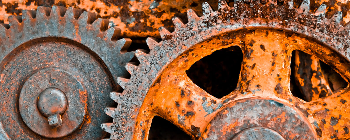 old rusty gears