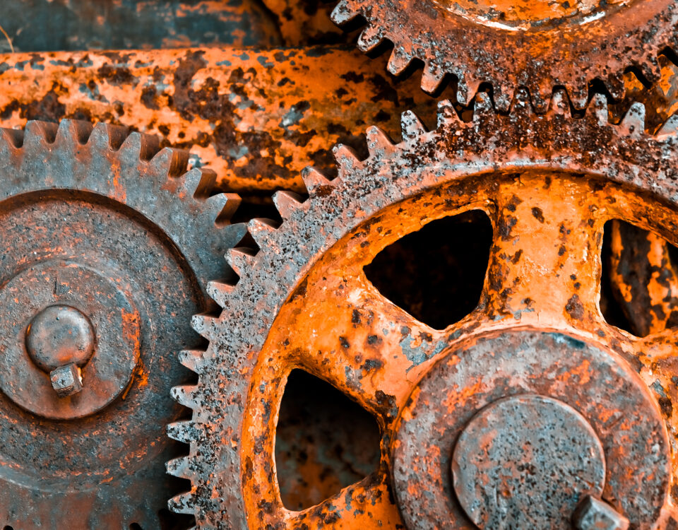 old rusty gears