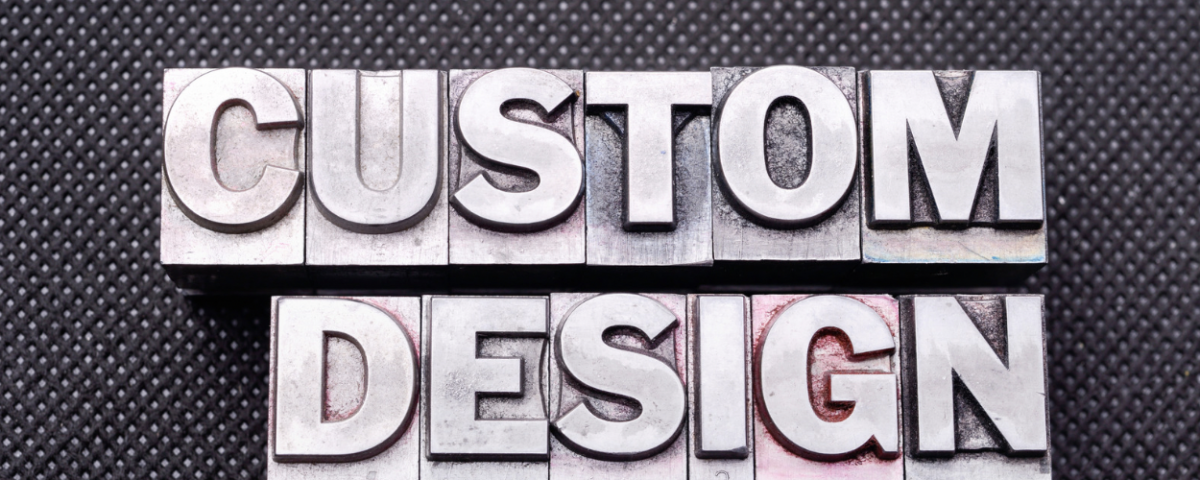 metal typeface stamps that spells out custom design